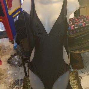 JLO Super Sexy Black Jeweled Monokini NEW